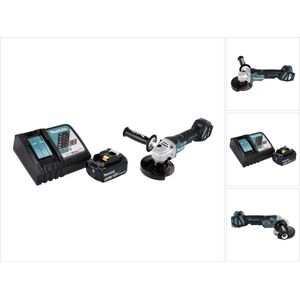 Makita DGA 517 RM1 accu haakse slijper 18 V 125 mm borstelloos + 1x accu 4.0 Ah + lader