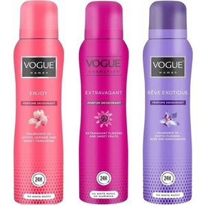 Vogue Parfum Deodorant - Enjoy / Extravagant / Reve Exotique