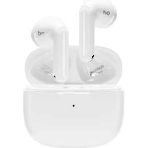 pocobob® GO 2 - draadloze oordopjes - witte oordopjes - semi in-ear - met ENC microfoon - half in-ear bluetooth oortjes - semi in-ear