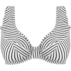 Freya JEWEL COVE UW HIGH APEX BIKINI TOP Dames Bikinitopje - Stripe Black - Maat 80D (EU)
