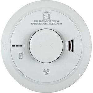 Ei Electronics multi-sensormelder rook-CO-hitte melder 230V met 10 jaars lithium back-up - bedraad koppelbaar (EI3030)