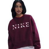 NIKE - w nsw phnx flc crew gls - Trui - Rood