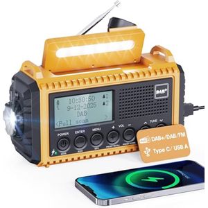 Draagbare Zonne-radio met DAB/FM, Led-zaklamp en Oplaadbare Noodfunctie