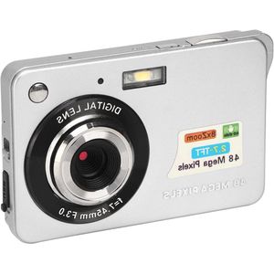 Digitale Camera 4K 48MP met 2.7 inch LCD-scherm, 8x zoom, anti-shake vlogcamera voor fotografie en continu-opnamen (Zilver)