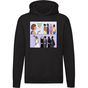 Bruiloft met zwarte kleding Hoodie - trouwen - vrouw - dress code - humor - grappig - unisex - trui - sweater - capuchon