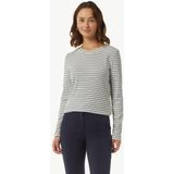 comma - T-Shirt - Lange Mouwen - Glittergebreide Details