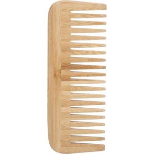Brede Bamboe Kam - Draagbare Nat Haar Kam voor Vrouwen - Handige Houten Kam met Afbeelding van need content in .