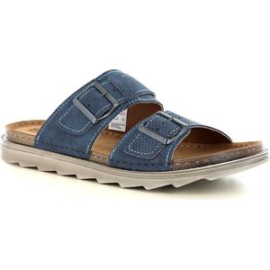 Fischer 526661 | Blauwe slipper | Brede pasvorm | Maat 45