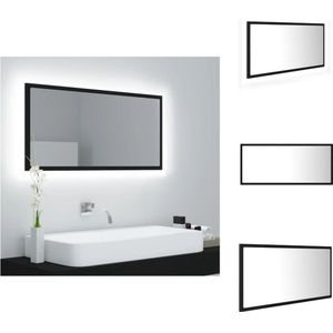 vidaXL Wandspiegel LED Acryl 90x8.5x37cm - RGB-licht - Badkamerkast