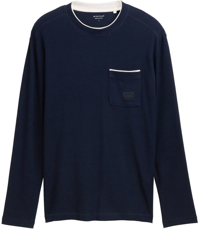 Tom Tailor 2-in-1 katoenen shirt met lange mouwen