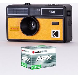 KODAK DA00258 - Pack Appareil Photo KODAK i60 et 1 pellicule 400 ISO de 36 poses, Objectif Optique 31 mm, Convient aux films ISO 200/400/800, Pour les films couleur de 35 mm - Jaune