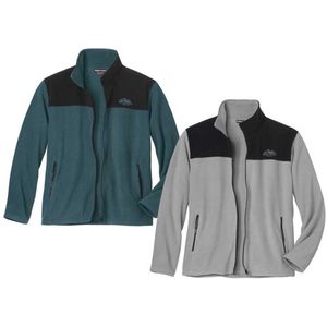 ATLAS FOR MEN - Set van 2 fleecevesten Atlas® - Heren - Verkrijgbaar in grote maten - M