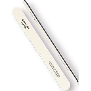 Nagelvijl Professioneel 5 stuks - Nail file straight white/black 100/180 - Japans kwaliteits papier - Sanitizable & Washable - Metis