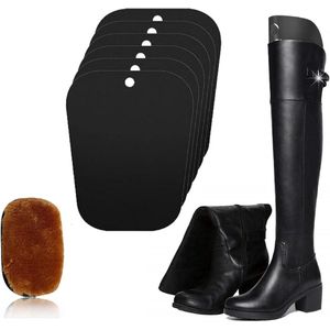 Boot shape inserts high boot support shape inserts 6 pieces 30 cm with 1 piece shoe polish glove boot shaper shape inserts boot tensioner for women's boots