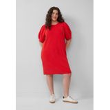 Jurk - Korte Scuba-jurk - Met Pofmouwen - Normale Pasvorm
