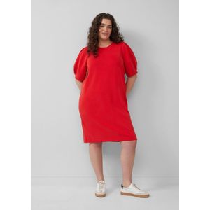 Jurk - Korte Scuba-jurk - Met Pofmouwen - Normale Pasvorm