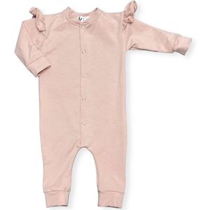 Boxpakje ruffle - Crepe - roze - maat 62/68