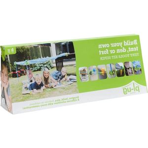Super Bouw je eigen hol of fort - Tent Tools Kit voor buiten gebruik - avontuur en verbeelding - regen of zonneschijn - geschikt voor 3-5 kinderen 3 jaar + 31+