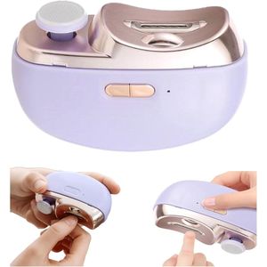 Elektrische Nagelknipper en Slijper met LED Licht - 2-in-1 Draagbare Nagelvijl voor Kinderen en Volwassenen
