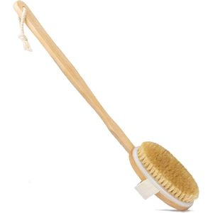 Lichaamsborstel - Verwijderbare Lichaamsborstel - Rugborstel - Doucheborstel - Exfoliërende Badborstel - Droogborstel Met Natuurlijke Haren - 40 Cm