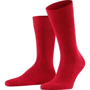 FALKE Family duurzaam katoen sokken heren rood - Maat 47-50
