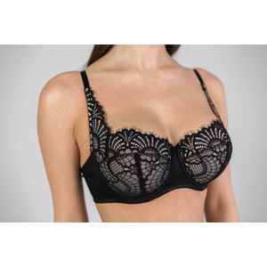 MILENKA zwart witte push-up BH 75A