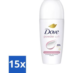 Dove - Deodorant Roller - Powder Soft - Zacht en Verzorgend - 50 ml - Bulkverpakking - 15 stuks