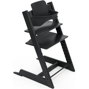 Stokke Tripp Trapp kinderstoel, zwart - inclusief stoel + babyset2 voor kinderen van 6-36 maanden - verstelbaar, ergonomisch en gemakkelijk schoon te maken