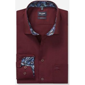 OLYMP - Luxor - Overhemd - Bordeauxrood - Modern Fit