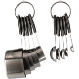 Maatbekers - Luxe Set van 10-delig - Maatlepel - Zilver - Duurzaam - Voor Precies Wegen En Meten
