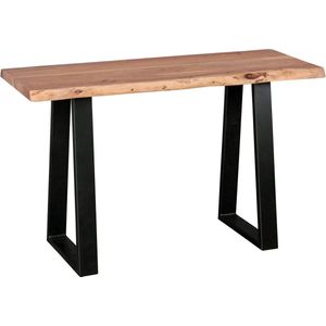 Rootz consoletafel - rustiek acaciahout - massief houten inkomtafel - bureau en kaptafel in landelijke stijl - 120 x 45 cm