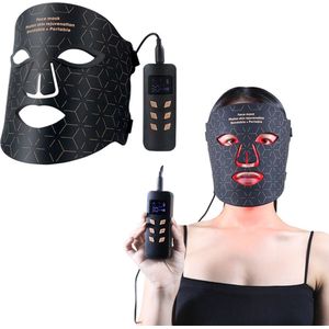 LED infrarood masker gezicht - rood lichttherapie masker - Red Light Therapy Mask - Anti Acne en Puistjes - huidverzorging Anti Aging - Skincare - Infrarood Licht