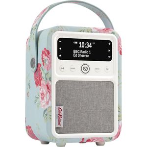 DAB Plus Radio met Bluetooth en Wekkerfunctie - Draagbare FM Radio met USB Oplaadpoort en Antenne - Antieke Roos