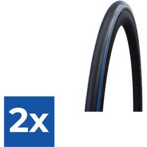 Schwalbe Buitenband One Vouwband 28 X 1.00 (25-622) Zwart/blauw - Voordeelverpakking 2 stuks