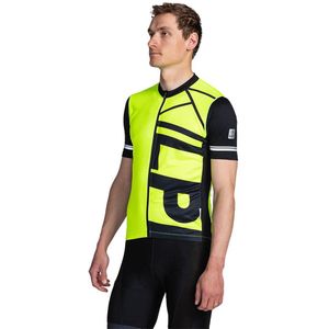 Kilpi Cavalet Korte Mouw Wielertrui Geel,Zwart M Man