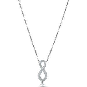 Swarovski 5537966 - Swa Infinity Necklace Lng - Zilverkleur - Ketting