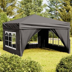 The Living Store Inklapbare Partytent - 291 x 291 x 245 cm - Antraciet