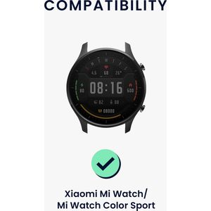 kwmobile horlogebandje geschikt voor Xiaomi Mi Watch / Mi Watch Color Sport polsband - Smartwatch bandje van TPU - Activity tracker horloge band in zwart / rood