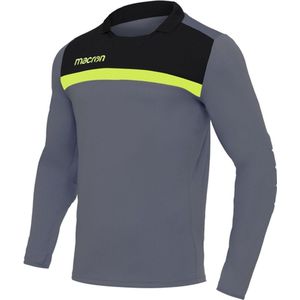 Macron Feo Keepershirt Lange Mouw Heren - Antraciet / Zwart / Fluogeel | Maat: M