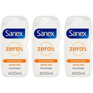 Sanex Zero% Droge Huid Douchegel - 3 x 400 ml
