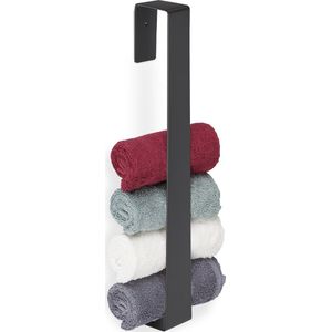 Relaxdays handdoekhouder zonder boren - handdoekenrek - handdoekstang rvs - zelfklevend