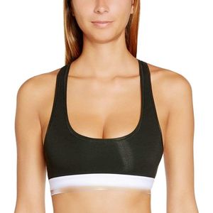 Dames Bustier Driehoek Beha | Modern Katoen Bralette | Grijs | Maat L – Comfortabele, Ademende Ondersteuning voor Dagelijks Gebruik