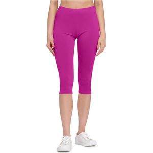 Bellivalini BLV-BLV50-148-LE Dames Capri Leggings - Sport - Vrijetijdsbroek - 3/4 Lengte - Viscose - Sporbroek - Yogabroek - Fuchsia2 - XS