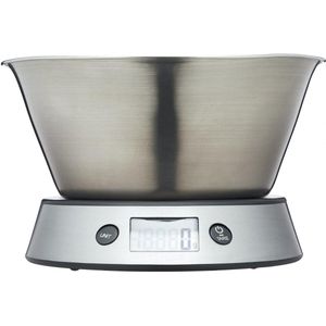 Taylor Pro Keukenweegschaal 19,5 X 16 X 13,5 Cm Rvs Zilver/zwart