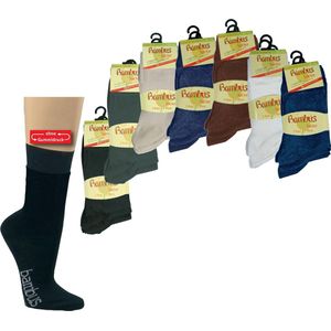 Bamboe sokken - 3 paar - wit - normale schachtlengte - maat 39/42