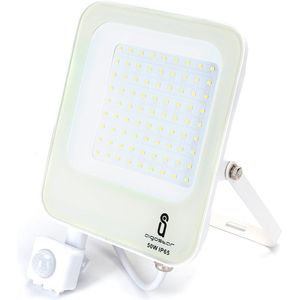 Buitenlamp wit met IR bewegingssensor | LED 50W~4700Lm=500W schijnwerper | daglichtwit 6500K | waterdicht IP65