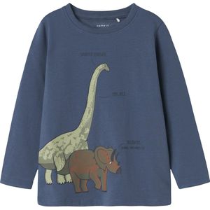 Name It - T-shirt - Longsleeve - Dino - Donkerblauw - Maat 98