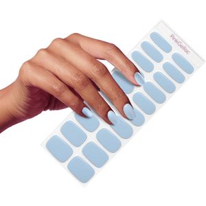 Pink Gellac UV Nagelstickers - Gellak Stickers 0040 Powdery Blue - Nail Art Gel Stickers voor Nagels - 20 stuks in 10 maten