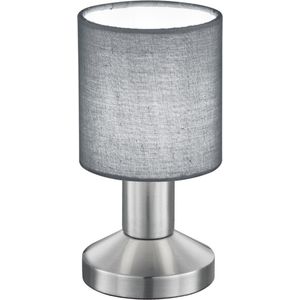 LED Tafellamp - Tafelverlichting - Trion Garno - E14 Fitting - Rond - Mat Grijs - Aluminium
