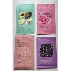 4 pack sheet mask - Holika Holika - Pack van 4 verschillende Koreaanse gezichtsmaskers